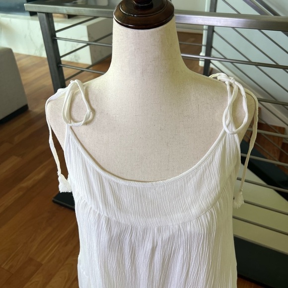 Tiered Mini Dress in White - Picture 10 of 13